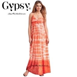Gypsy 05 tie-dye twisted strap boho maxi dress *shop@iamwarrior